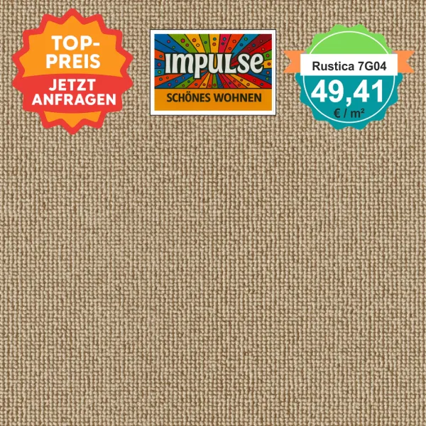 Vorwerk Rustica 7G04 beige Teppichboden – Draufsicht quadratisch